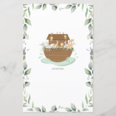 Papier Jeu de bingo pour Baby Shower sur le thème de l'Ar (Dos)