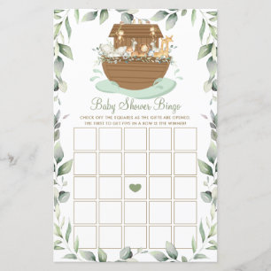 Papier Jeu de bingo pour Baby Shower sur le thème de l'Ar