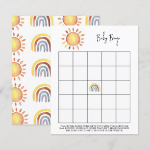 Papier Jeu de bingo pour baby shower sur le thème Sunshin