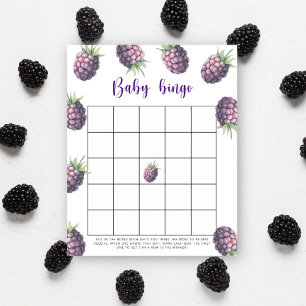 Papier Jeu de bingo pour baby shower sur les mûres