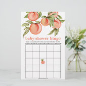 Papier Jeu de Bingo pour Baby Shower Sweet Peach  (Debout devant)