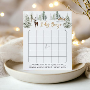 Papier Jeu de bingo pour bébé cerf de forêt