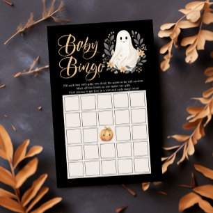 Papier Jeu de Bingo pour Bébé Halloween Fantôme Mignon