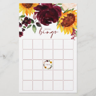 Papier Jeu de Bingo pour Enterrement de Vie de Jeune Fill