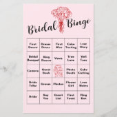 Papier Jeu de Bingo pour Enterrement de Vie de Jeune Fill (Devant)