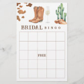 Papier Jeu de bingo pour enterrement de vie de jeune fill (Devant)