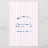 Papier Jeu de Bingo pour Enterrement de Vie de Jeune Fill (Dos)