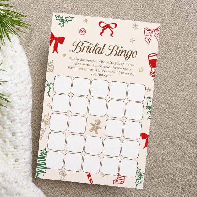 Papier Jeu de Bingo pour Mariage de Noël (Créateur téléchargé)