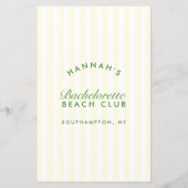 Papier Jeu de Bingo Retro Green & Yellow Bachelorette (Dos)