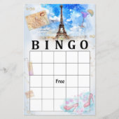 Papier Jeu de bingo tour Eiffel (Devant)