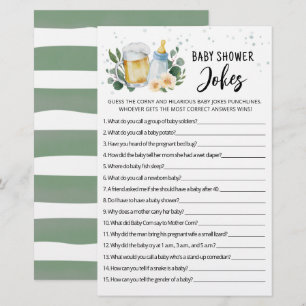 Papier Jeu de blagues pour baby shower 'Bébé est en prépa