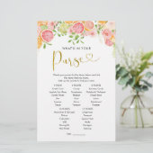 Papier Jeu de bourse de Fête des mariées agrumes de pampl (Debout devant)