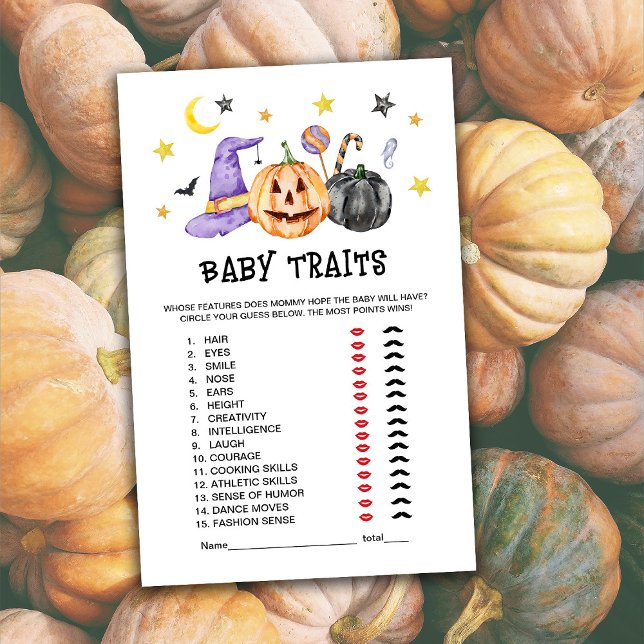 Papier Jeu de caractéristiques de bébé Halloween (Créateur téléchargé)