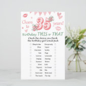 Papier Jeu de 'Ceci ou Cela' pour 35ème anniversaire (Debout devant)