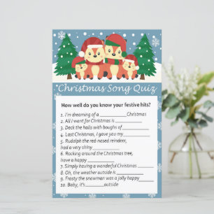 Papier Jeu de chansons de Noël de renard d'hiver