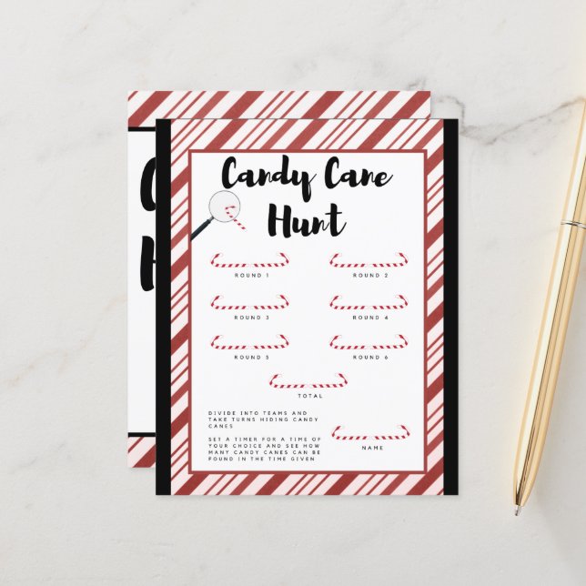 Papier Jeu de chasse au sucre de canne (Devant/Arrière en situation)