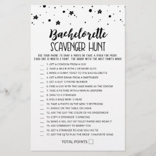 Papier Jeu de chasse au trésor Bachelorette modifiable