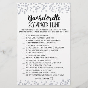 Papier Jeu de chasse au trésor Bachelorette modifiable