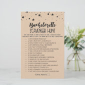 Papier Jeu de chasse au trésor Bachelorette modifiable (Debout devant)