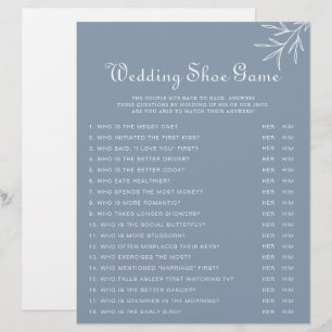 Papier Jeu de chaussures à Mariage bleu Dusty