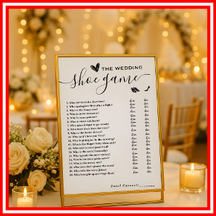 Papier Jeu de chaussures de mariage Jeu de chaussures de