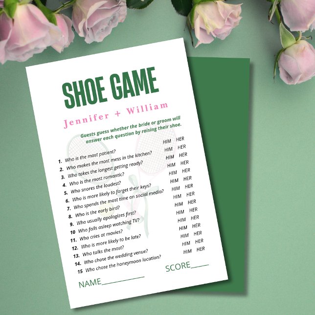 Papier Jeu de chaussures de mariage Jeu de douche de mari (Créateur téléchargé)