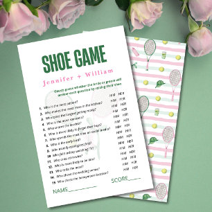 Papier Jeu de chaussures de mariage Tennis Jeu de Baby Sh