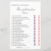 Papier jeu de chaussures mariage jeu de douche nuptiale (Devant)