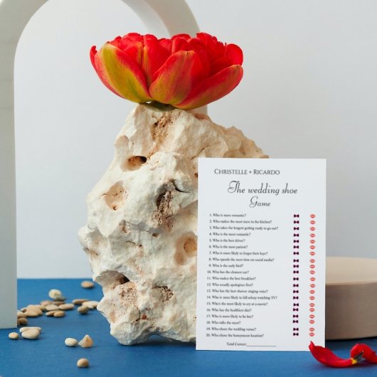Papier jeu de chaussures mariage jeu de douche nuptiale