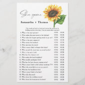 Papier Jeu de chaussures nuptiale de tournesol minimalist (Devant)