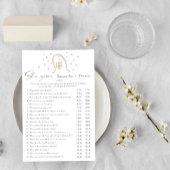 Papier Jeu de chaussures Prosecco jeu de douche nuptiale