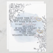 Papier Jeu de collier Jeu de Fête des mariées botanique (Devant / Derrière)