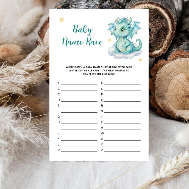 Papier jeu de concours de nom de bébé Little Dragon (Créateur téléchargé)