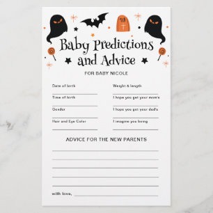 Papier Jeu de conseil sur les prédictions de Baby shower