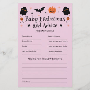 Papier Jeu de conseil sur les prédictions de Baby shower