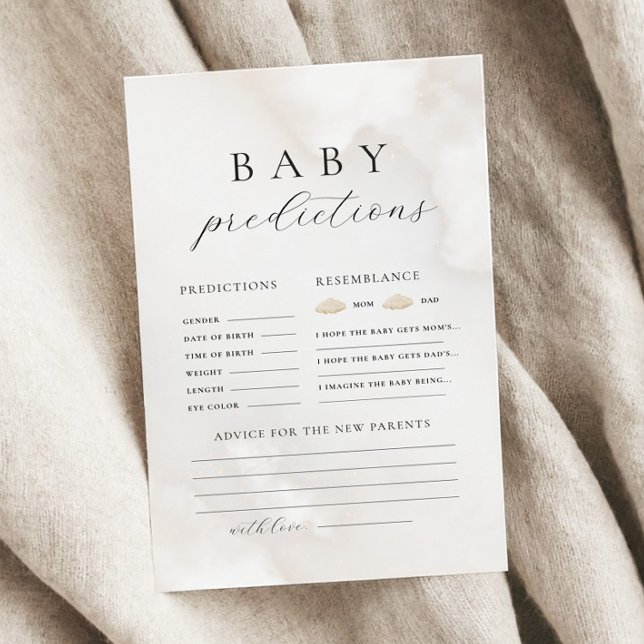 Papier Jeu de conseils de prédiction des Baby showers neu (Créateur téléchargé)
