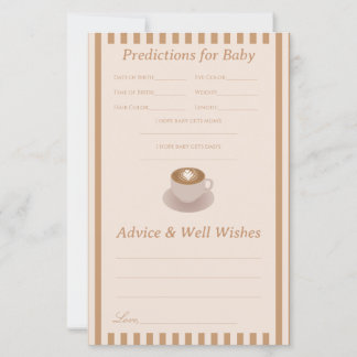Papier Jeu de conseils et de prédictions pour Baby Brewin