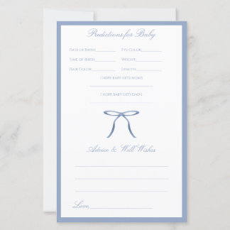 Papier Jeu de conseils et de prédictions pour Baby Shower
