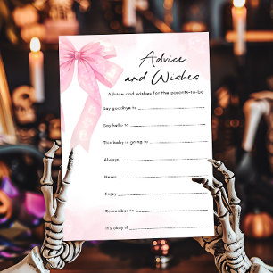 Papier Jeu de conseils et de vœux Little Boo à ruban rose