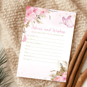 Papier Jeu de conseils et de vœux pour bébé floral papill