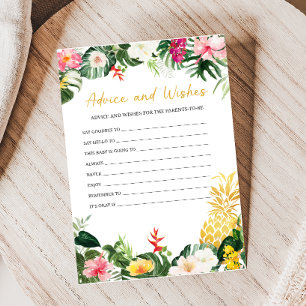 Papier Jeu de conseils et vœux pour la douche bébé Aloha 