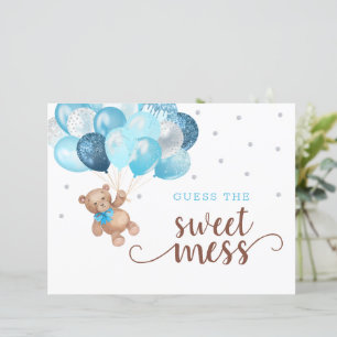 Papier Jeu de couche pour Baby Shower 'Teddy Bear Guess t