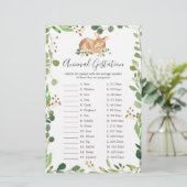 Papier Jeu de démonstration des animaux de Baby shower de (Debout devant)