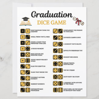 Papier Jeu de dés de remise des diplômes