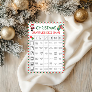 Papier Jeu de dés pour échange de cadeaux de Noël Lance