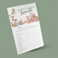 Jeu de désordre de mots 'Animaux de la forêt' pour