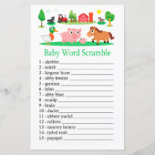 Papier jeu de désordre de mots Barnyard Baby (Devant)