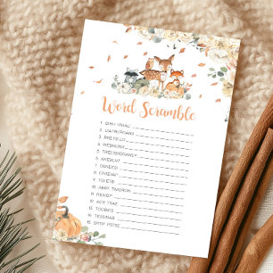 Papier Jeu de désordre de mots d'animaux de la forêt d'au