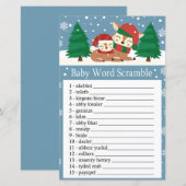 Papier Jeu de désordre de mots de bébé cerf de Noël (Devant / Derrière)