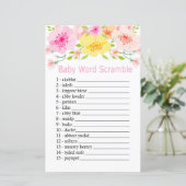 Papier Jeu de désordre de mots de bébé fleurs délicates (Debout devant)